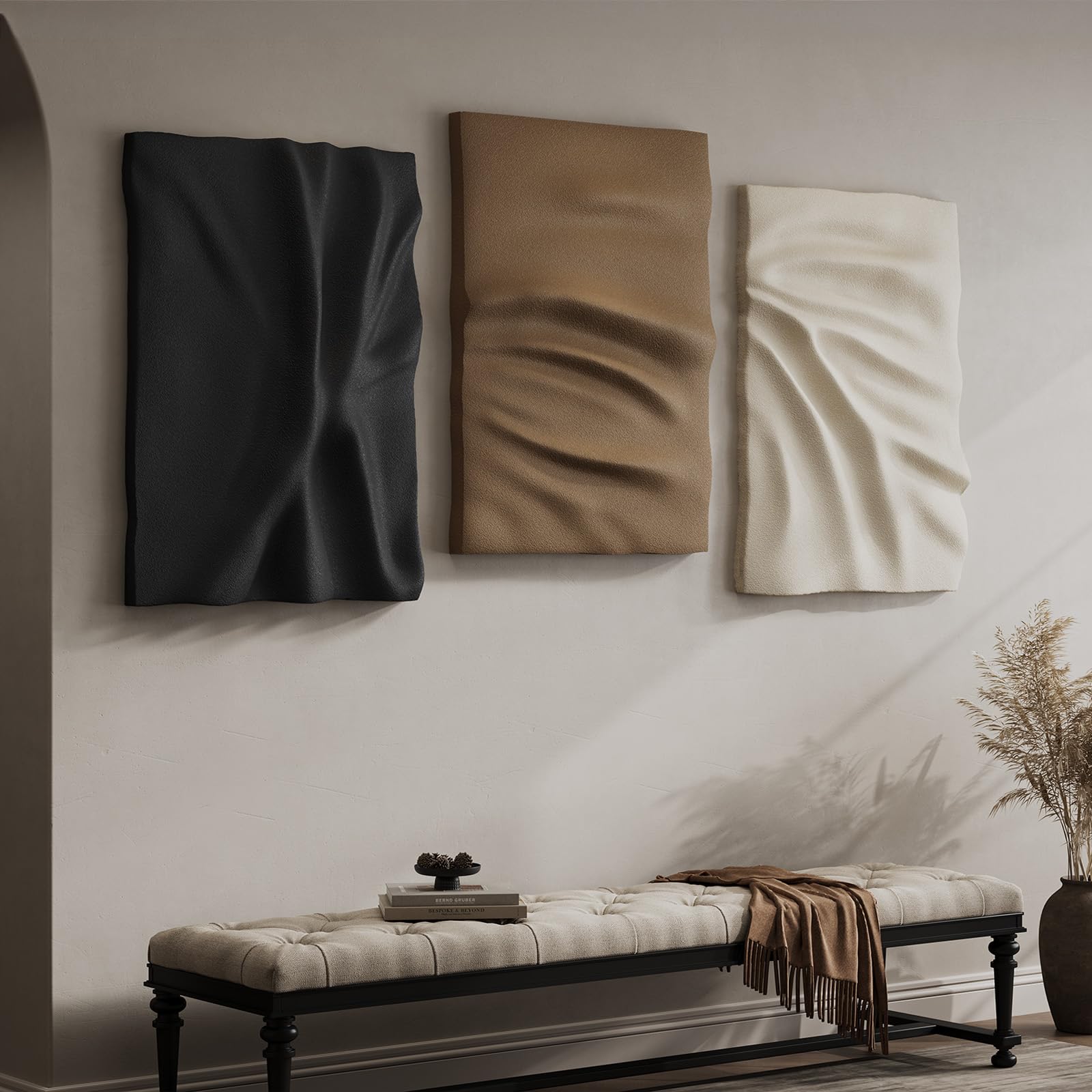 3-Piece Textured Abstract Wall Art Set