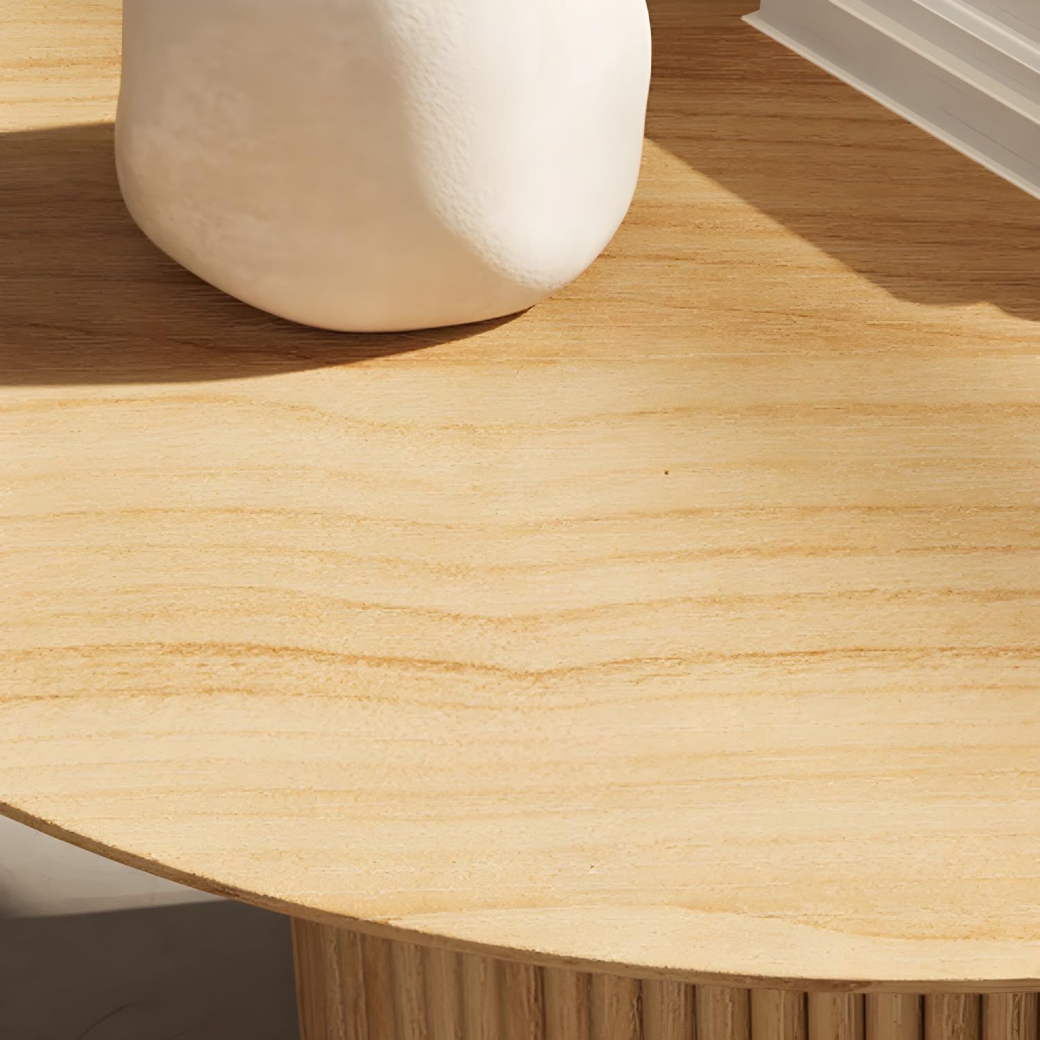 Modern Round Solid Wood Coffee Table