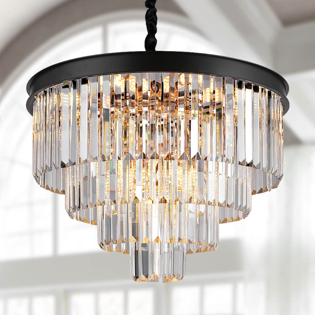 A AXILIXI Large Crystal Chandeliers