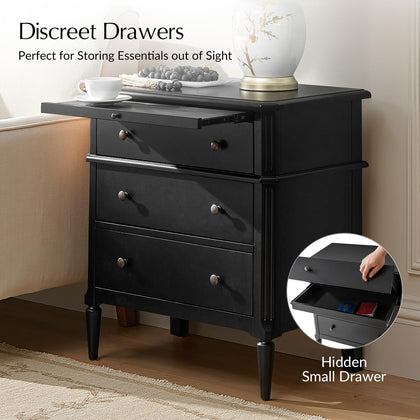 End Table with Charging Station & Hidden Drawer