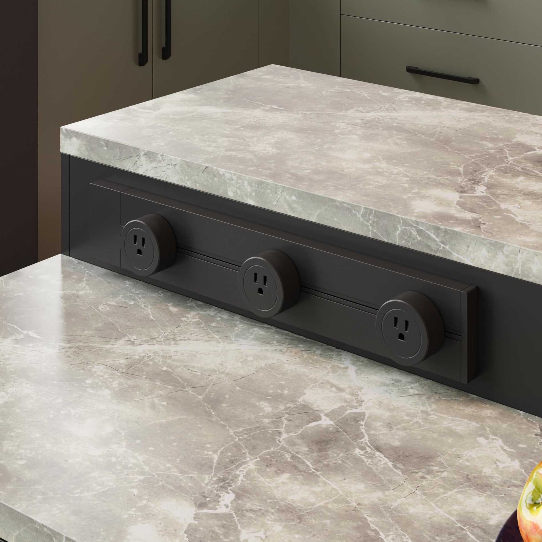 Kitchen Island with Storage & Power Outlet
