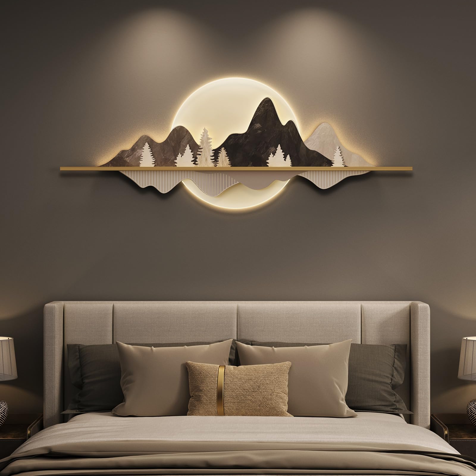 Troartos Large Horizontal Led Wall Art Decor