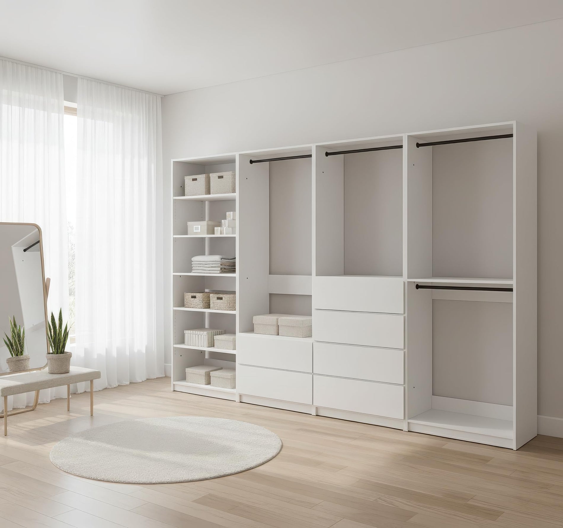 Freestanding Wood Closet System