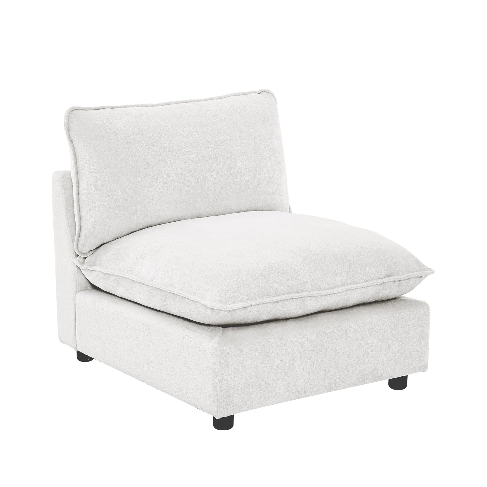 Modular Chenille Sectional Sofa with Deep Seats