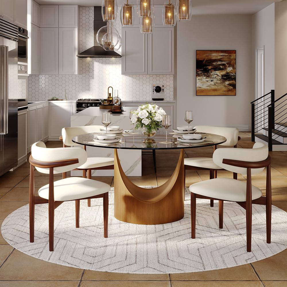 POVISON Modern Dining Table Sintered Stone Tabletop