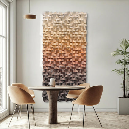 LIUZEYUE Wooden block symphony, modern minimalist wall decoration