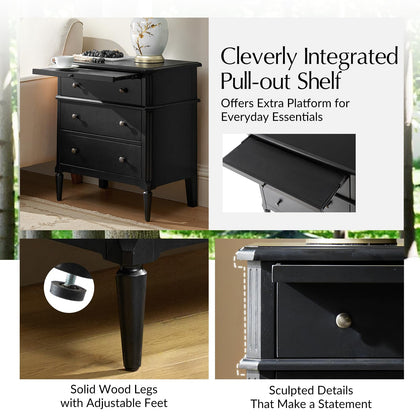 End Table with Charging Station & Hidden Drawer
