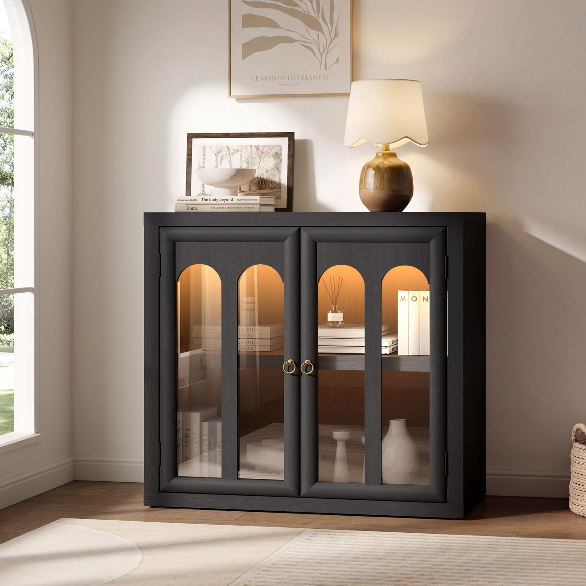 Modern Arched Sideboard Cabinet with Storage