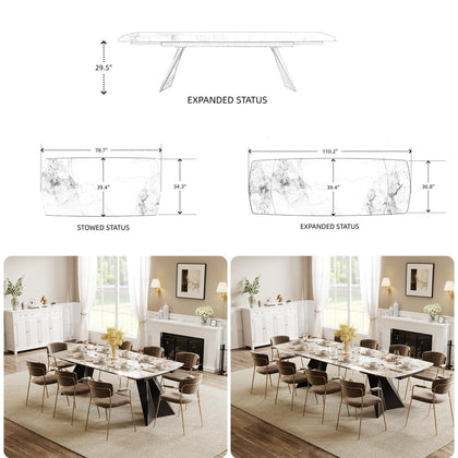 Extendable Sintered Stone Dining Table