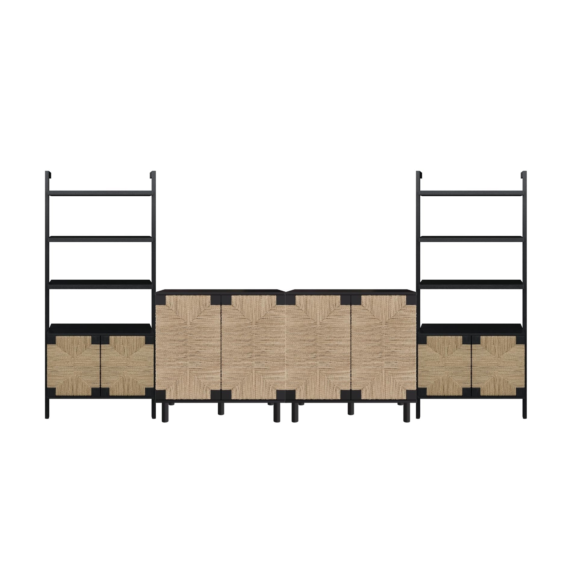 TV Stand with Shelves & Storage Cabinet