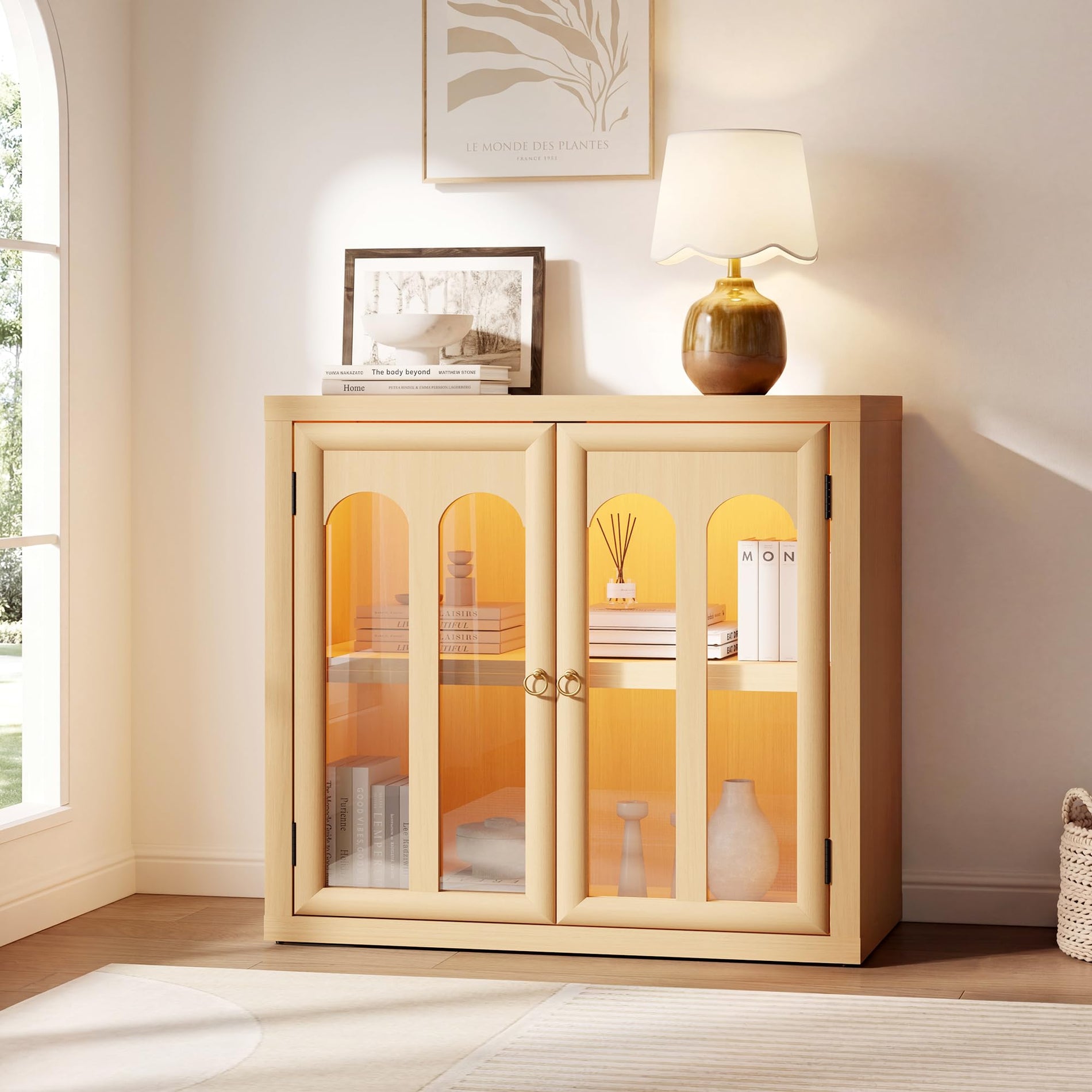Modern Arched Sideboard Cabinet with Storage