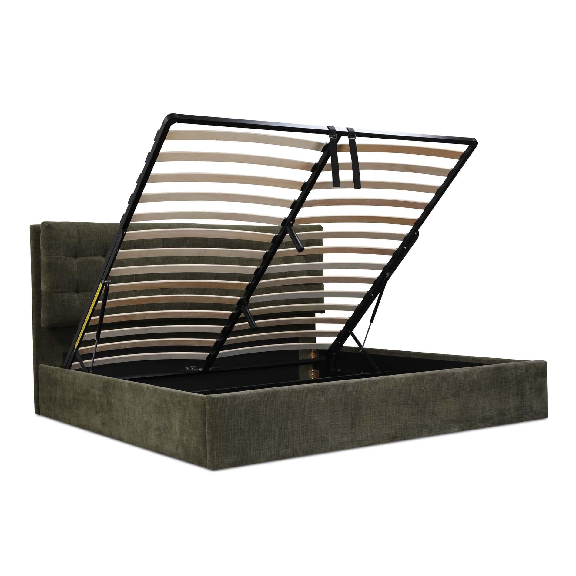 Upholstered Storage Bed with Tufted Headboard