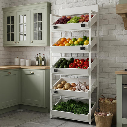 3-Tier Wood Fruit & Vegetable Storage Rack