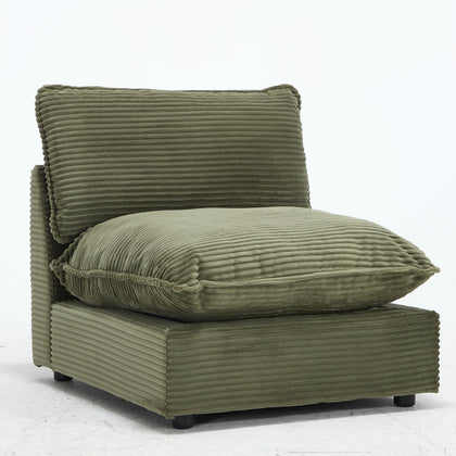 Modular Chenille Sectional Sofa with Deep Seats