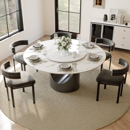 POVISON Modern Dining Table Sintered Stone Tabletop