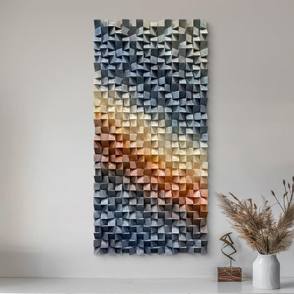 LIUZEYUE Wooden block symphony, modern minimalist wall decoration