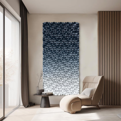 LIUZEYUE Wooden block symphony, modern minimalist wall decoration
