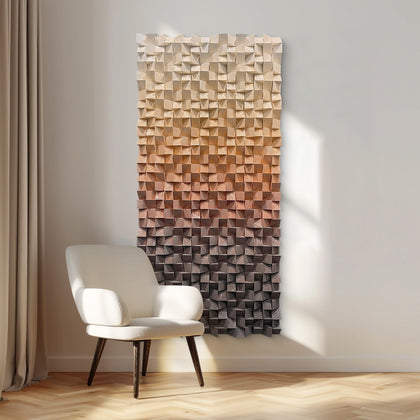 LIUZEYUE Wooden block symphony, modern minimalist wall decoration