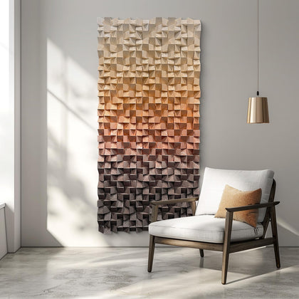 LIUZEYUE Wooden block symphony, modern minimalist wall decoration