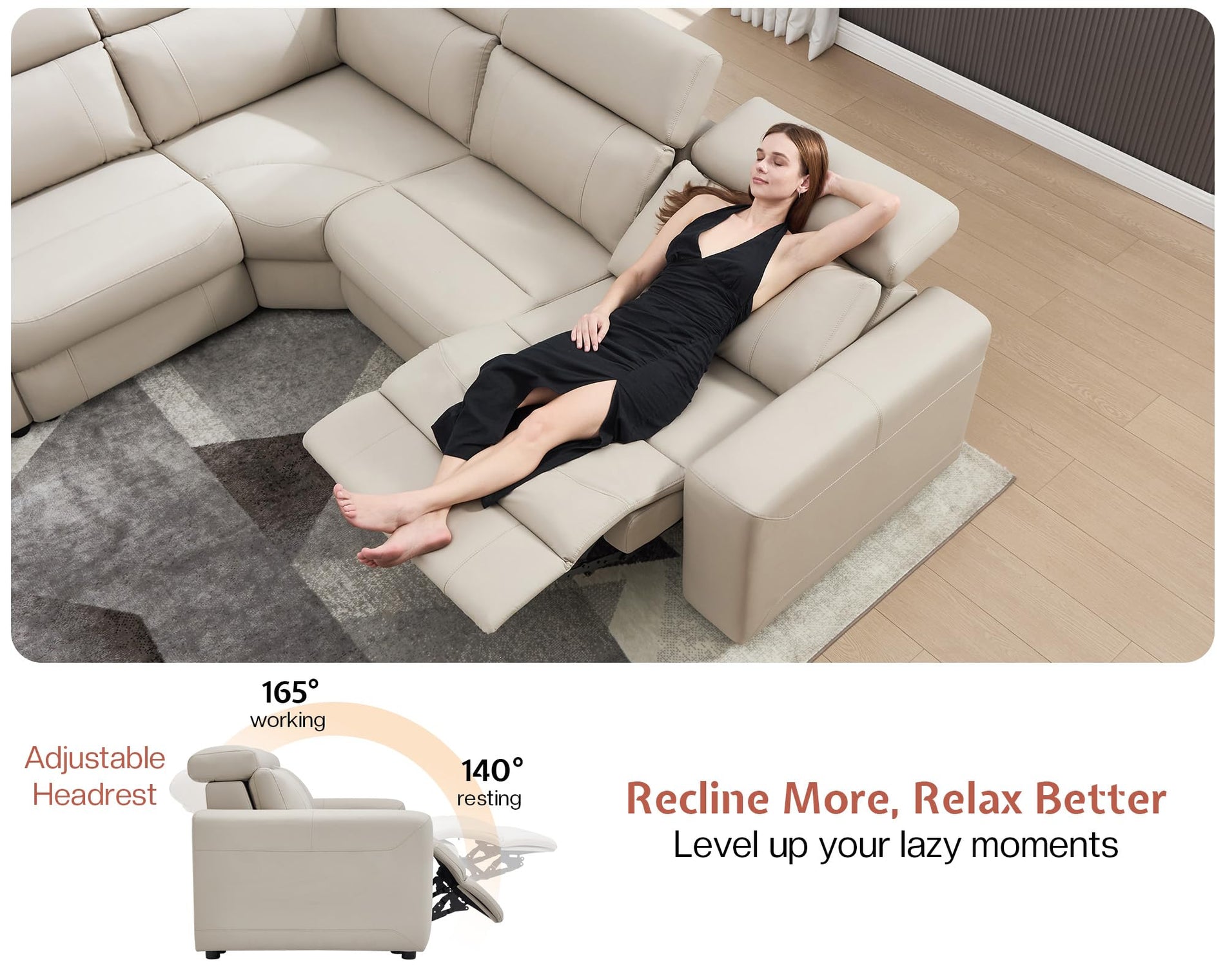Oversized Power Reclining Sofa with Console & Dual Recliners