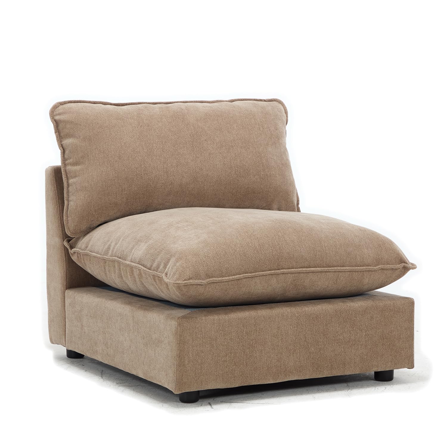 Modular Chenille Sectional Sofa with Deep Seats