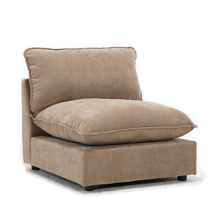 Modular Chenille Sectional Sofa with Deep Seats