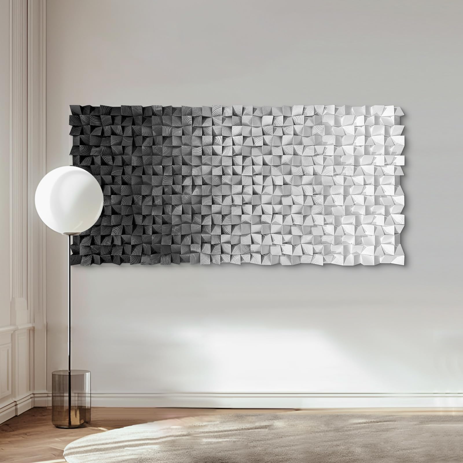 LIUZEYUE Wooden block symphony, modern minimalist wall decoration