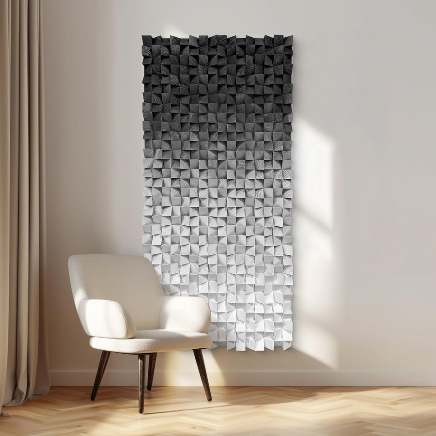 LIUZEYUE Wooden block symphony, modern minimalist wall decoration