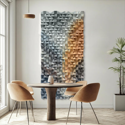 LIUZEYUE Wooden block symphony, modern minimalist wall decoration