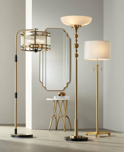 Summit 71" Warm Gold Torchiere Floor Lamp