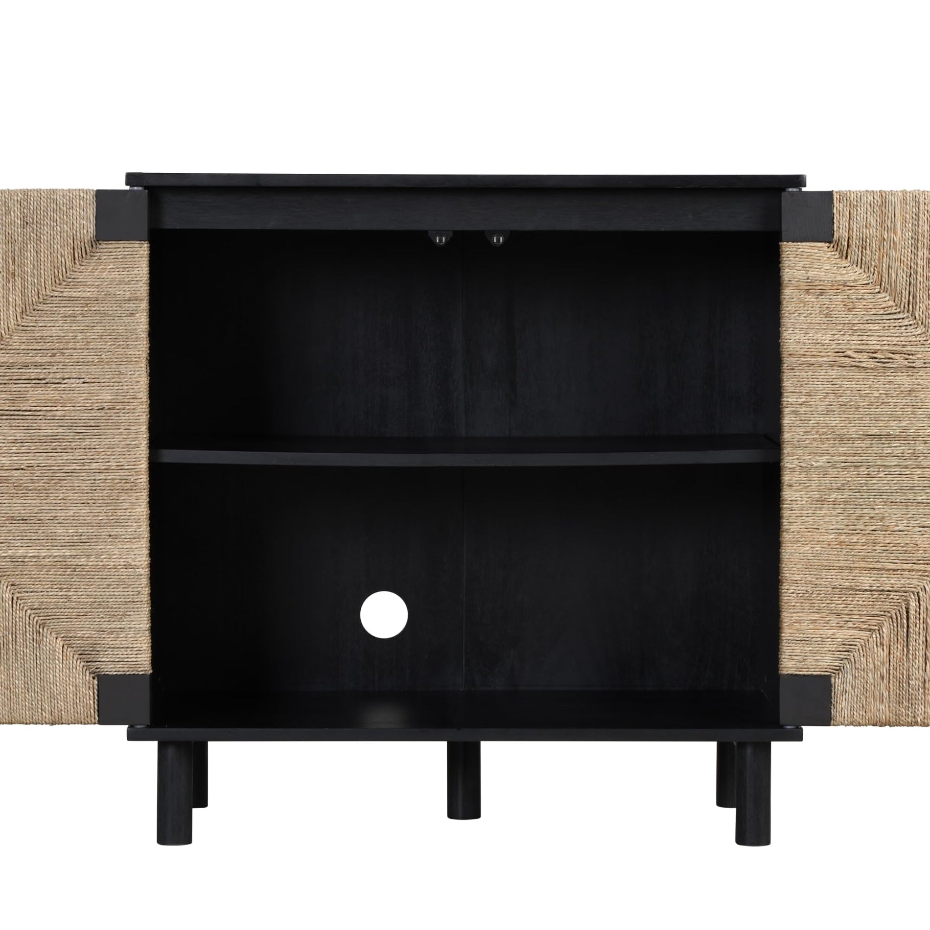 TV Stand with Shelves & Storage Cabinet