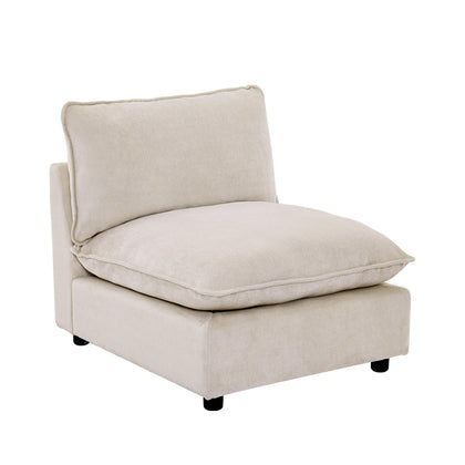 Modular Chenille Sectional Sofa with Deep Seats