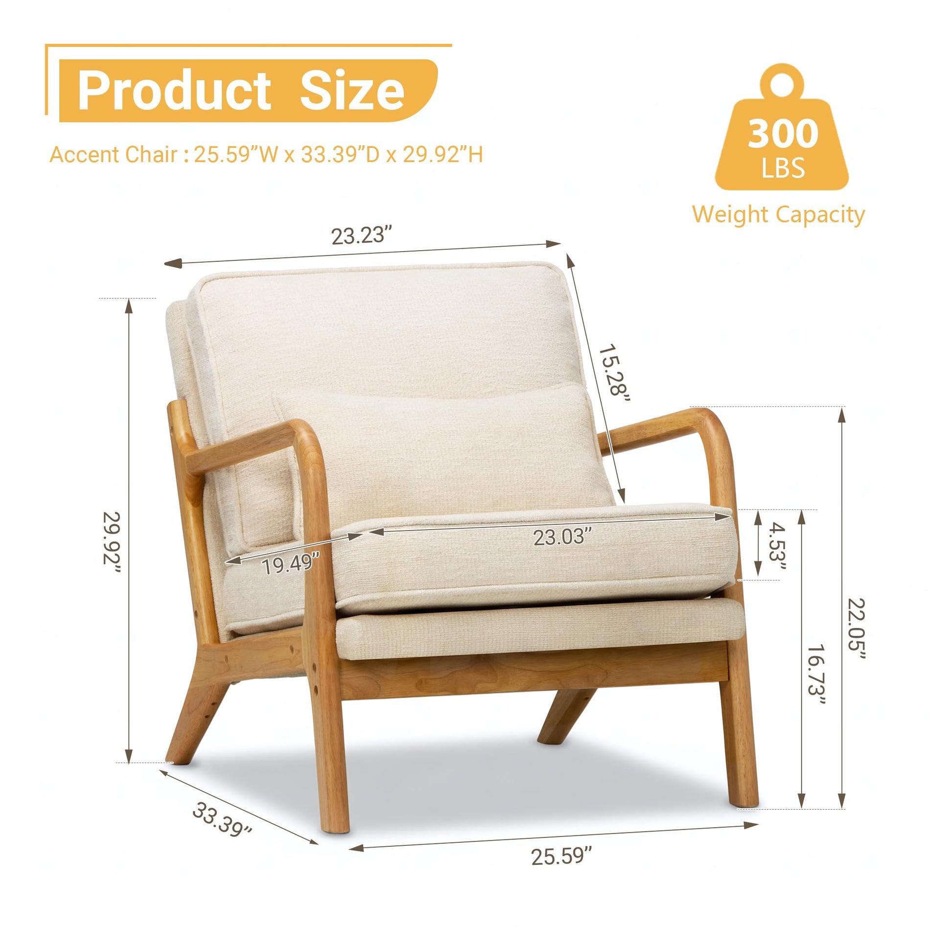 Mid-Century Upholstered Accent Chair