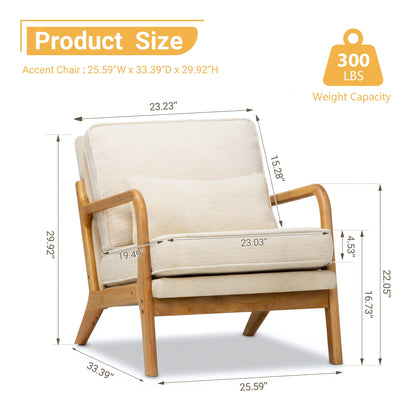 Mid-Century Upholstered Accent Chair