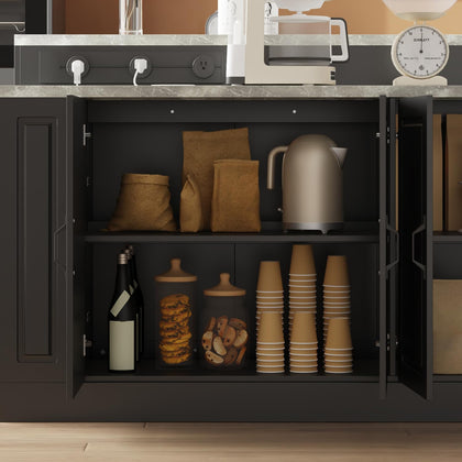 Kitchen Island with Storage & Power Outlet