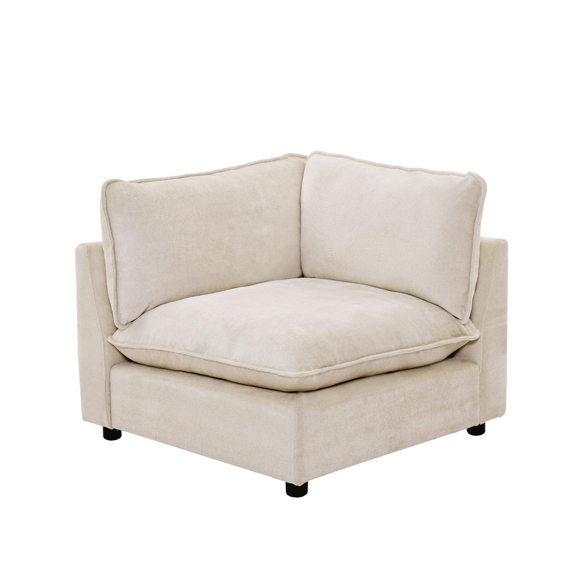 Modular Chenille Sectional Sofa with Deep Seats