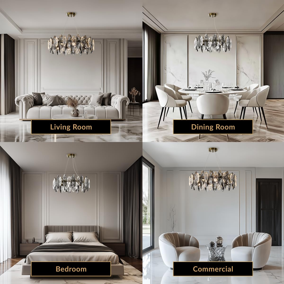 Modern Crystal Chandelier Pendant Light