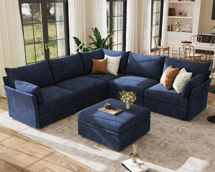 ABCASA Oversized Modular Sectional Sofa CouchSet