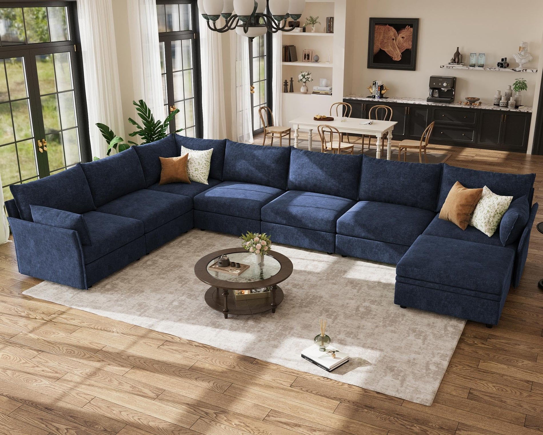 ABCASA Oversized Modular Sectional Sofa CouchSet