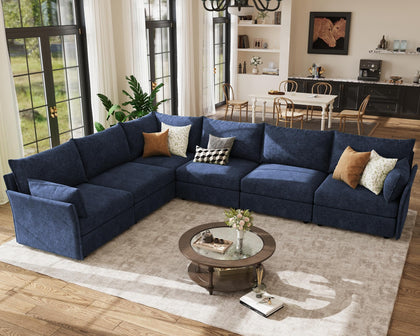 ABCASA Oversized Modular Sectional Sofa CouchSet