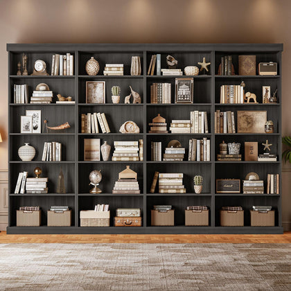 Vyre 70.8" Tall Farmhouse Bookshelf with Glass Doors-260513