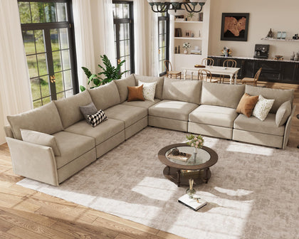 ABCASA Oversized Modular Sectional Sofa CouchSet