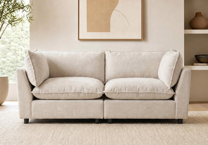 Modular Chenille Sectional Sofa with Deep Seats