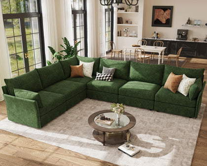 ABCASA Oversized Modular Sectional Sofa CouchSet