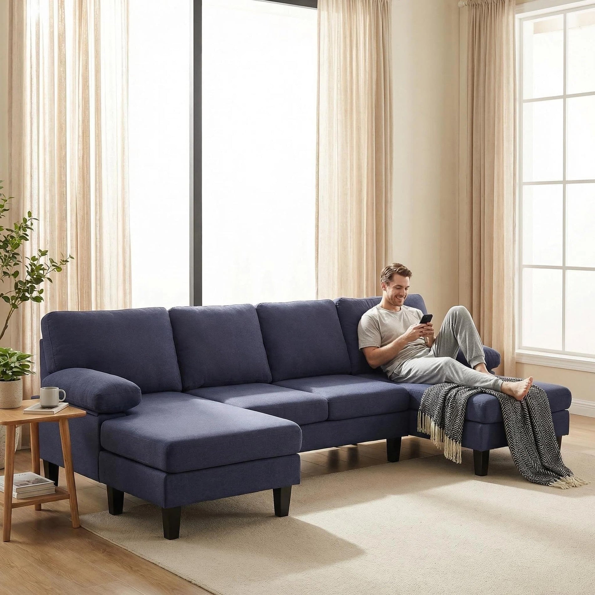 N NOORDENIYA U Shaped Sectional Couches for Living Room