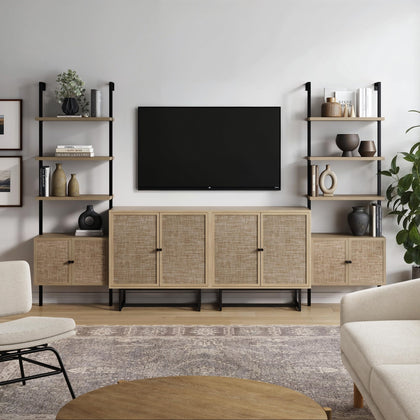 TV Stand with Shelves & Storage Cabinet