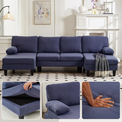 N NOORDENIYA U Shaped Sectional Couches for Living Room