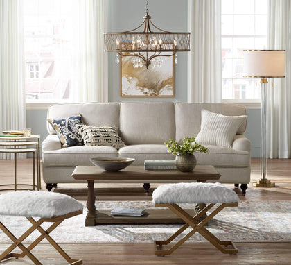 Cadence 62" Satin Brass Crystal Floor Lamp