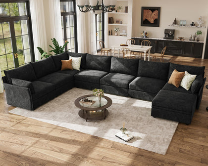ABCASA Oversized Modular Sectional Sofa CouchSet