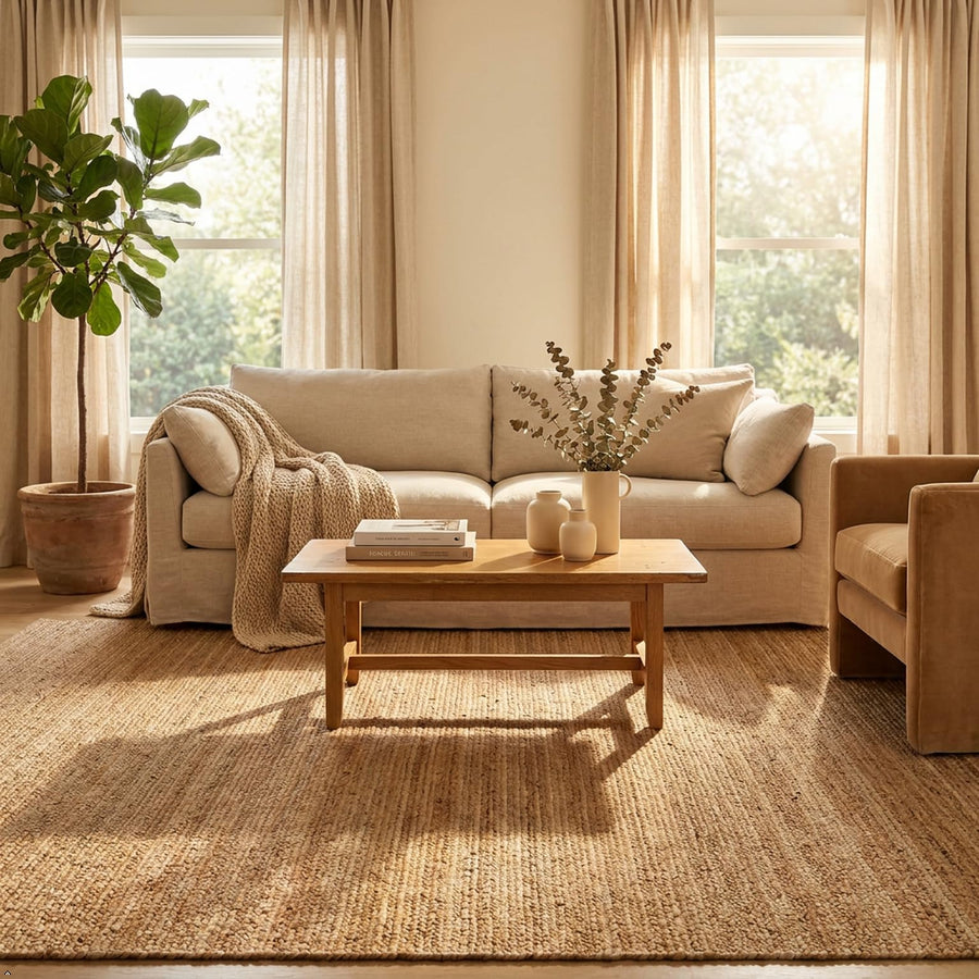 Handwoven Jute Area Rug